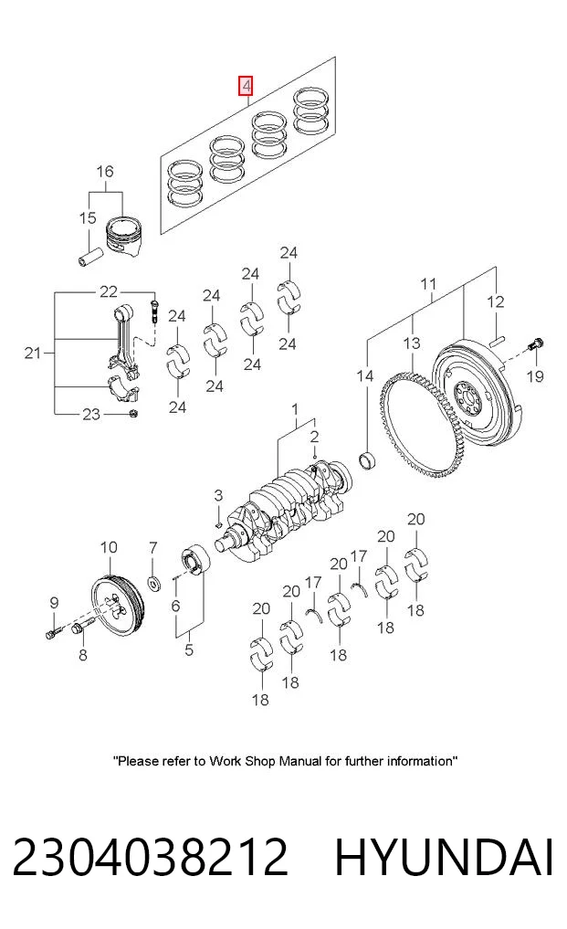 RS32390 Autowelt Комплект поршневых колец, STD