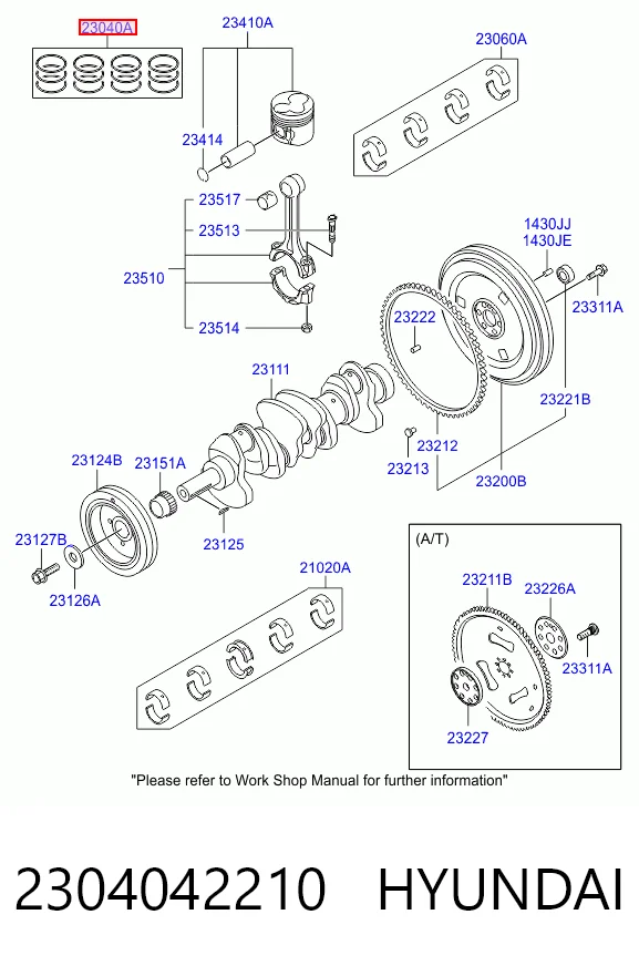 420012FACSTD TPR Комплект поршневых колец, STD