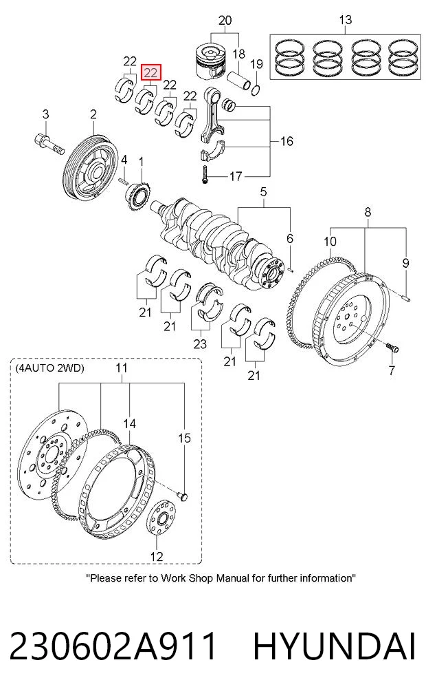 Купить CR4522PL King Комплект шатунных вкладышей