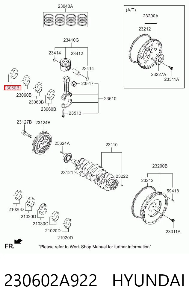 CR4522PL King Комплект подшипников скольжения