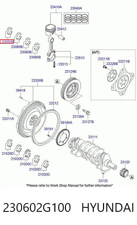 Вкладыши шатунные 230602G100 Chrysler