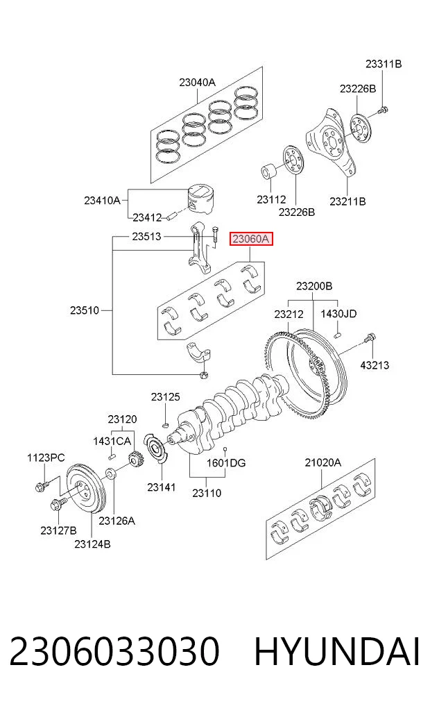 MD071298 Chrysler Комплект подшипников скольжения