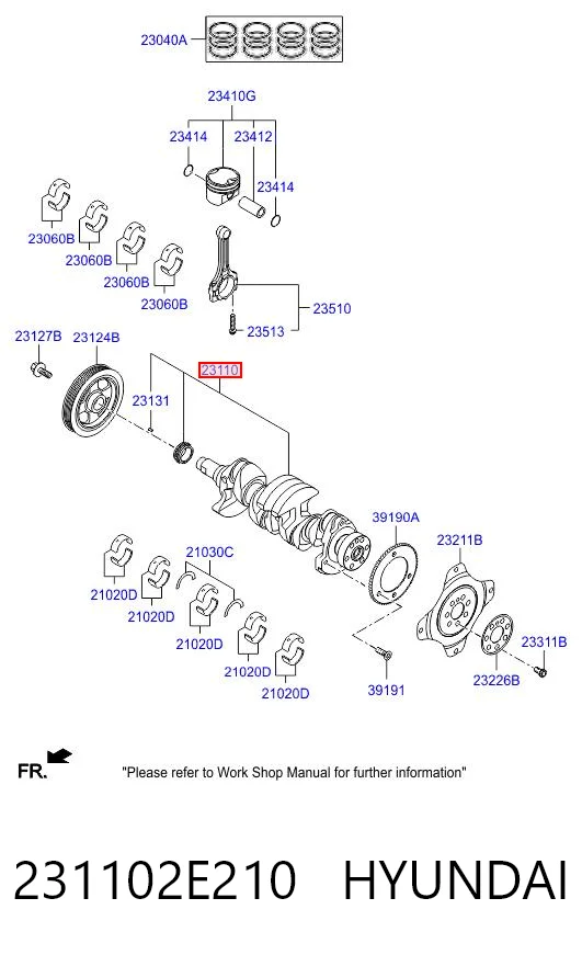 6D0262EU00 Honda Коленвал двигателя