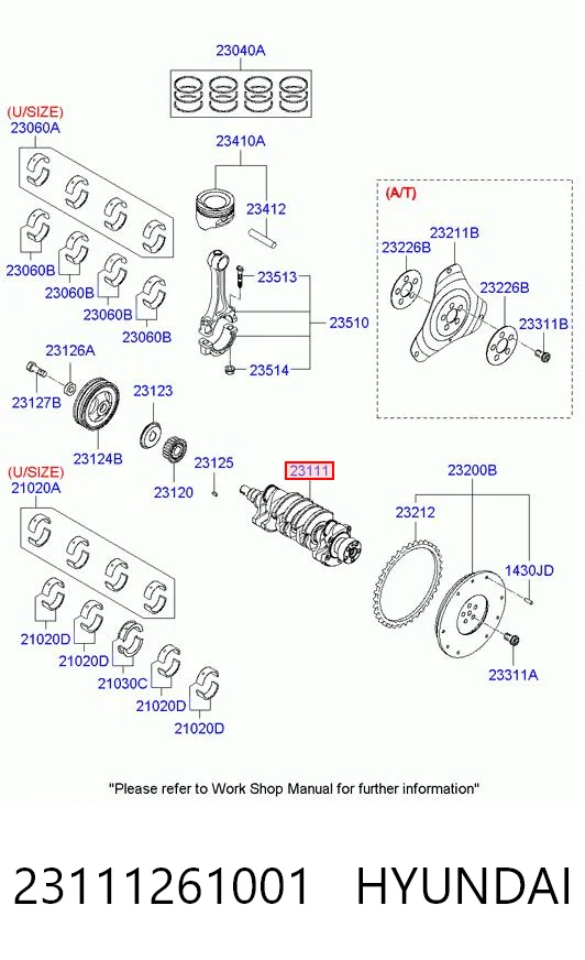 2311126100 Chrysler Коленвал двигателя
