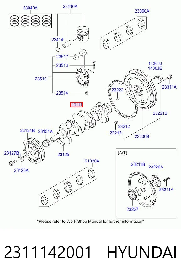 Коленвал 3S105002 AND