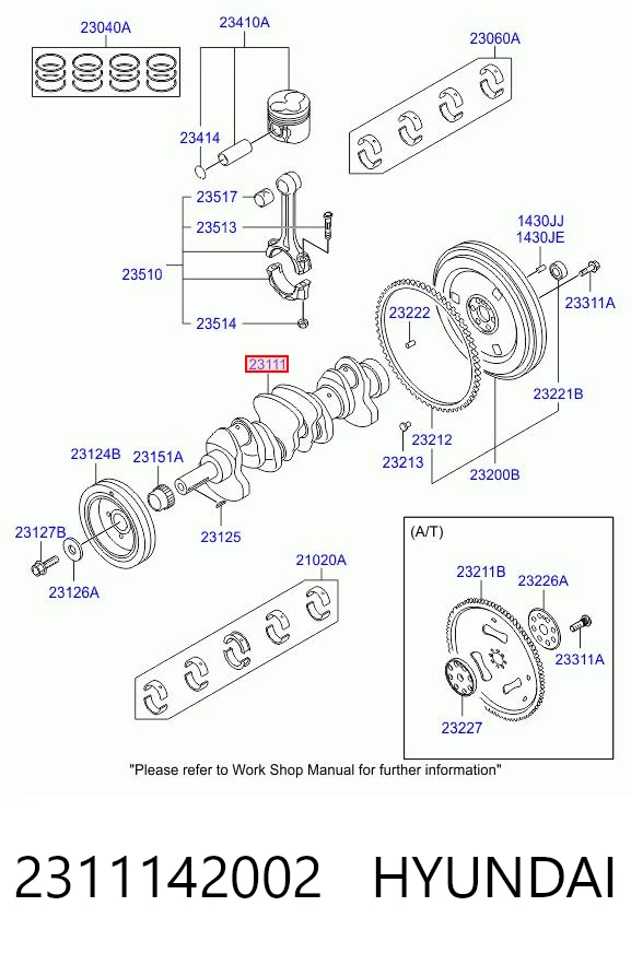 Коленчатый вал AND 3S105002