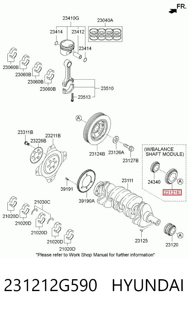 231212G590 Hyundai/Kia Звезда коленчатого вала