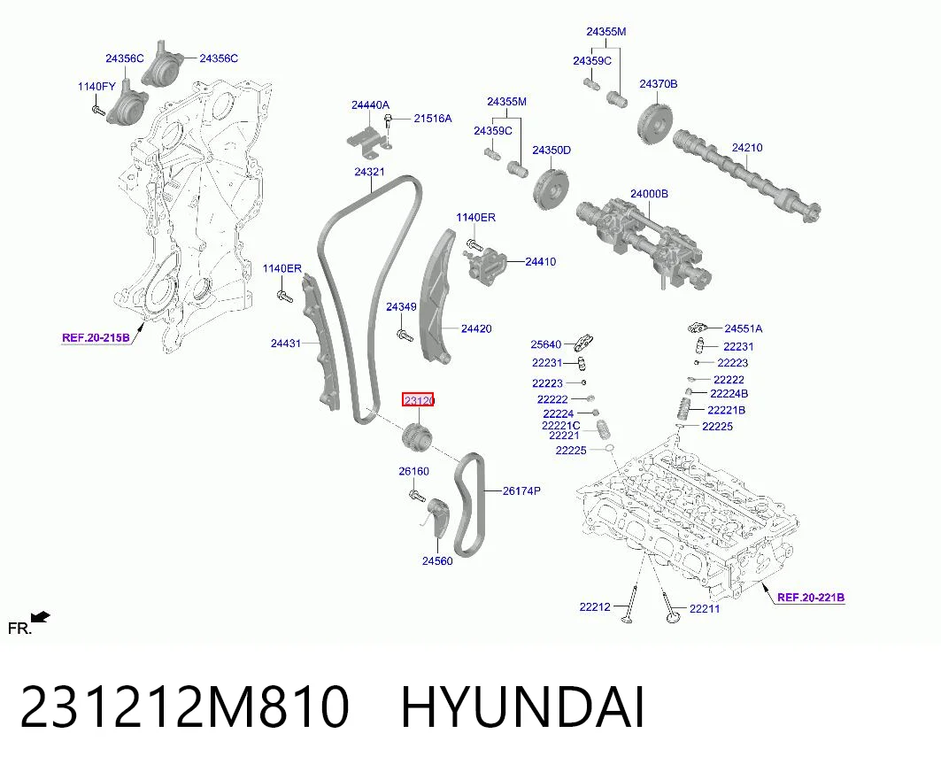 231212M810 Hyundai/Kia Звезда коленчатого вала
