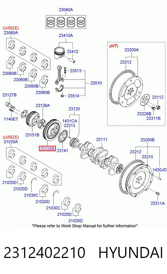 2312402210 Hyundai/Kia Шкив коленчатого вала