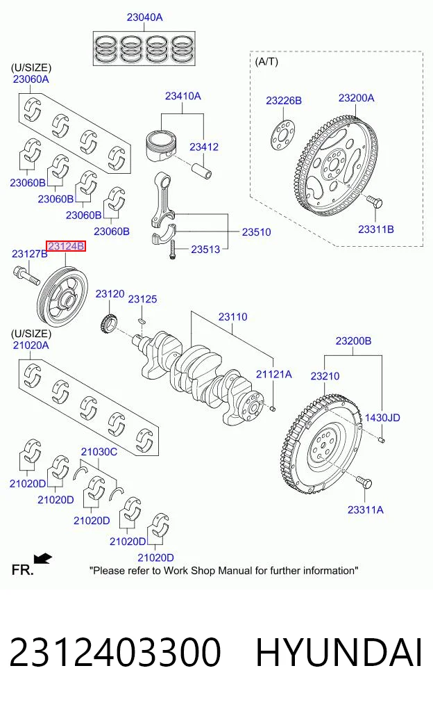 2312403300 Hyundai/Kia Шкив коленчатого вала
