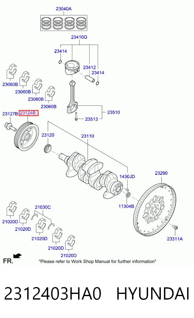 2312403HA0 Hyundai/Kia Шкив коленчатого вала