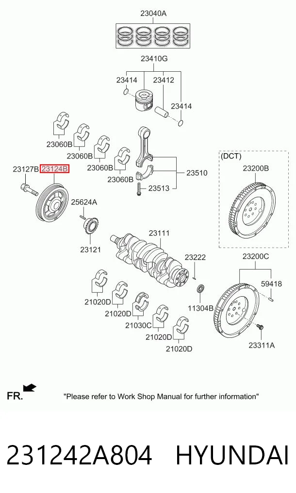 231242A804 Hyundai/Kia Шкив коленчатого вала