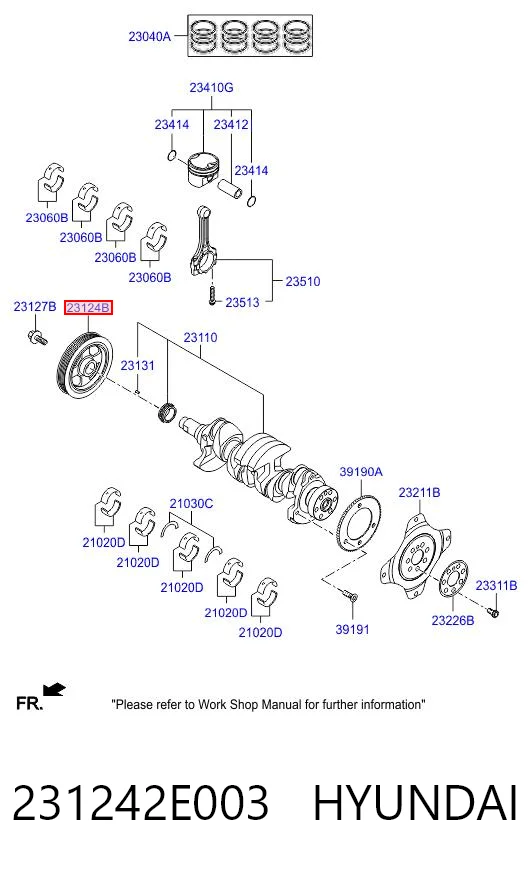 231242E003 Hyundai/Kia Шкив коленчатого вала