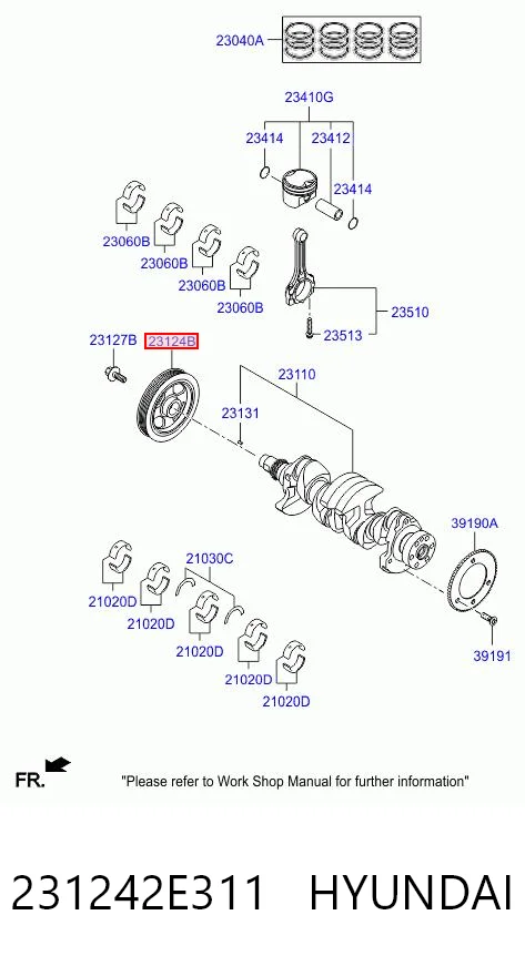 231242E311 Hyundai/Kia Шкив коленчатого вала