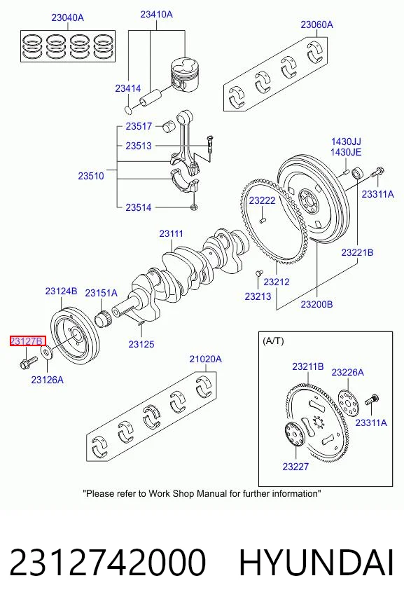 Болт шкива коленвала Mitsubishi 2312742002 цена, от 8.35 USD