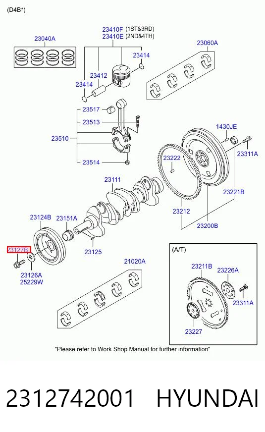 Купить 2312742002 Mitsubishi Болт шкива коленвала