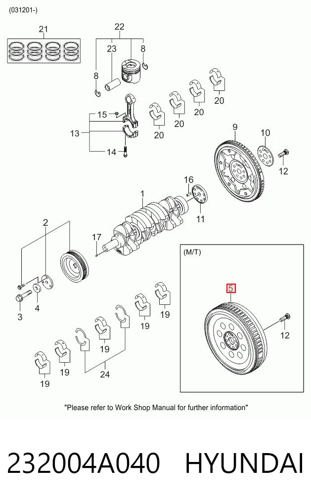 Маховик двигателя Hyundai H-1 STAREX Starex автобус (2001 - 2004) цена, от 571.44 USD