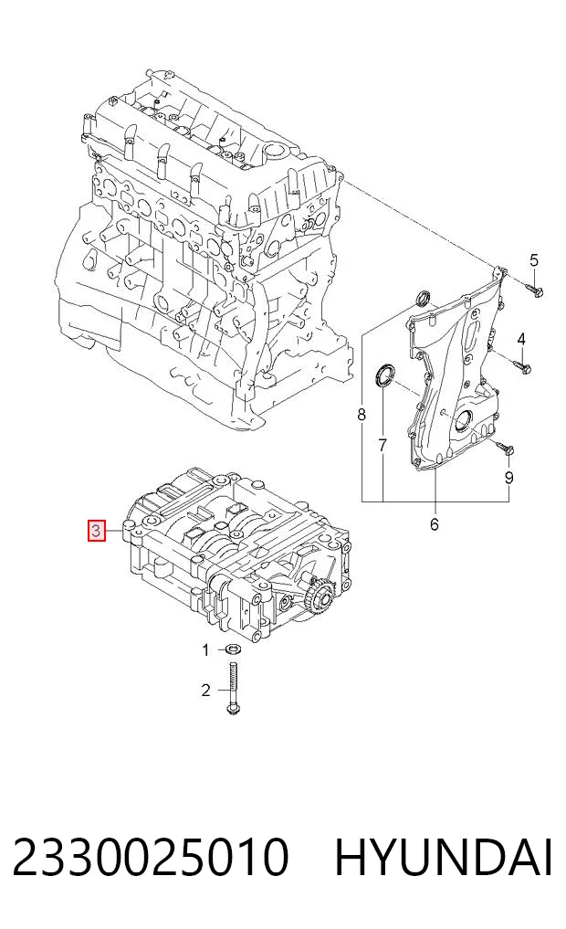2330025010 Hyundai/Kia Балансировочный вал