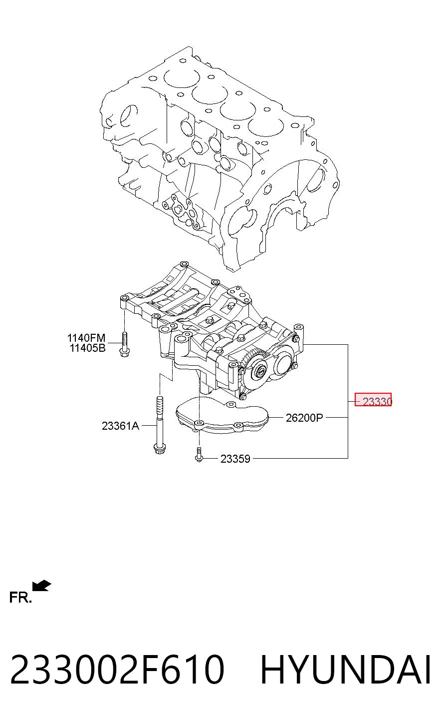 233002F610 Hyundai/Kia Корпус балансировочного механизма
