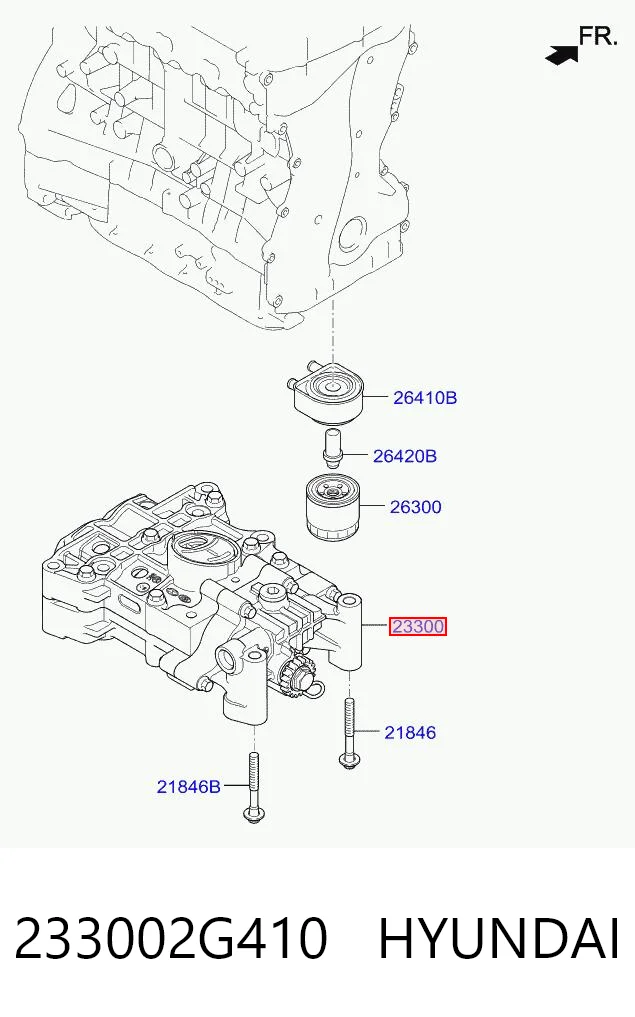 233002G410 Hyundai/Kia Масляный насос двигателя