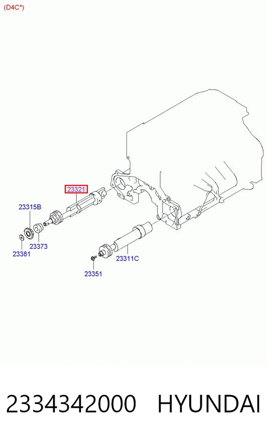 2334342000 Hyundai/Kia Балансировочный вал