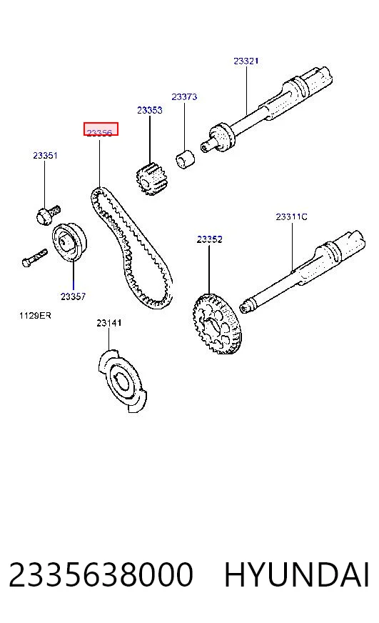 2335638000 Hyundai/Kia Ремень балансировочного вала
