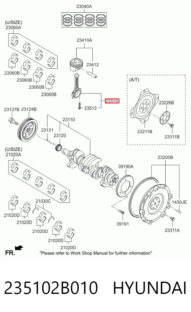 235102B010 Hyundai/Kia Шатун двигателя