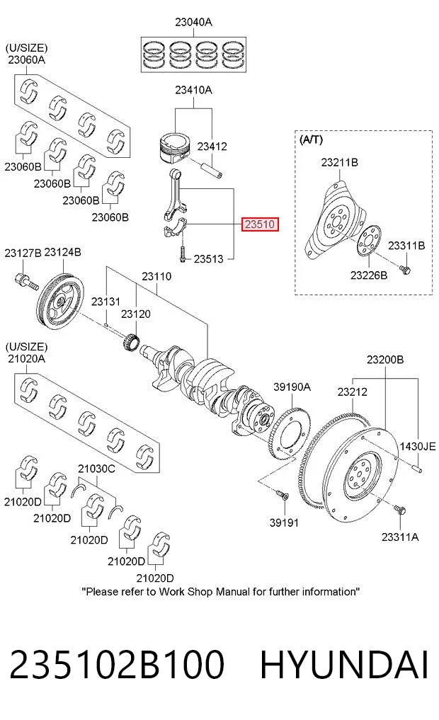 235102B100 Hyundai/Kia Шатун двигателя