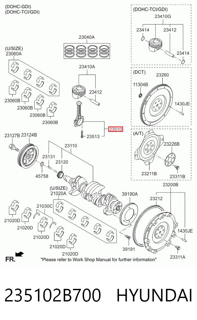235102B700 Hyundai/Kia Шатун двигателя
