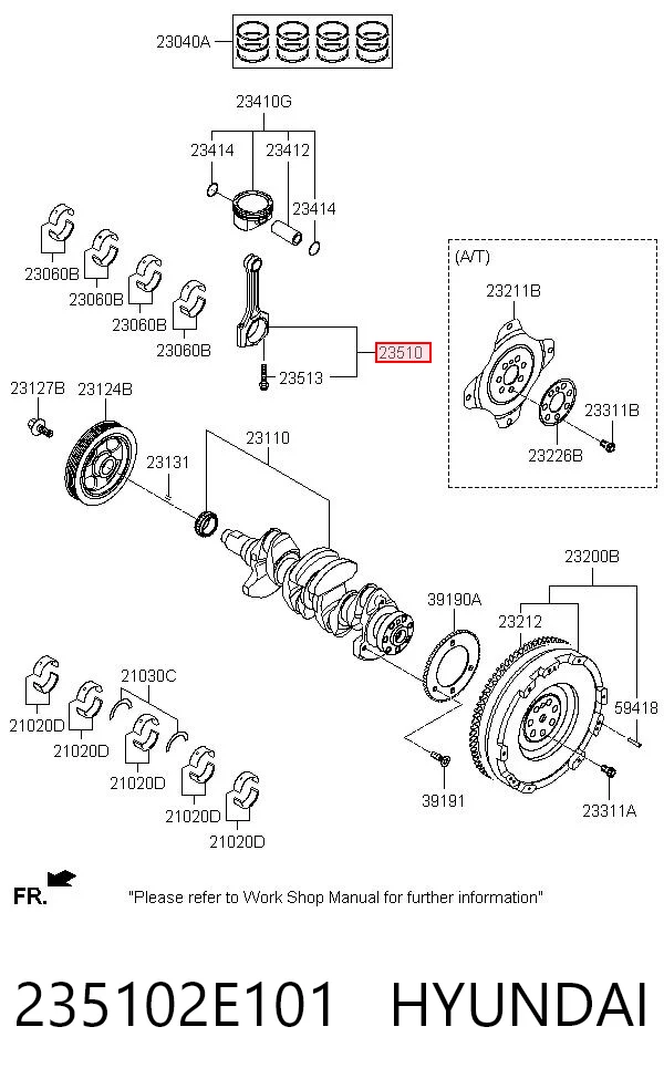 235102E101 Hyundai/Kia Шатун двигателя