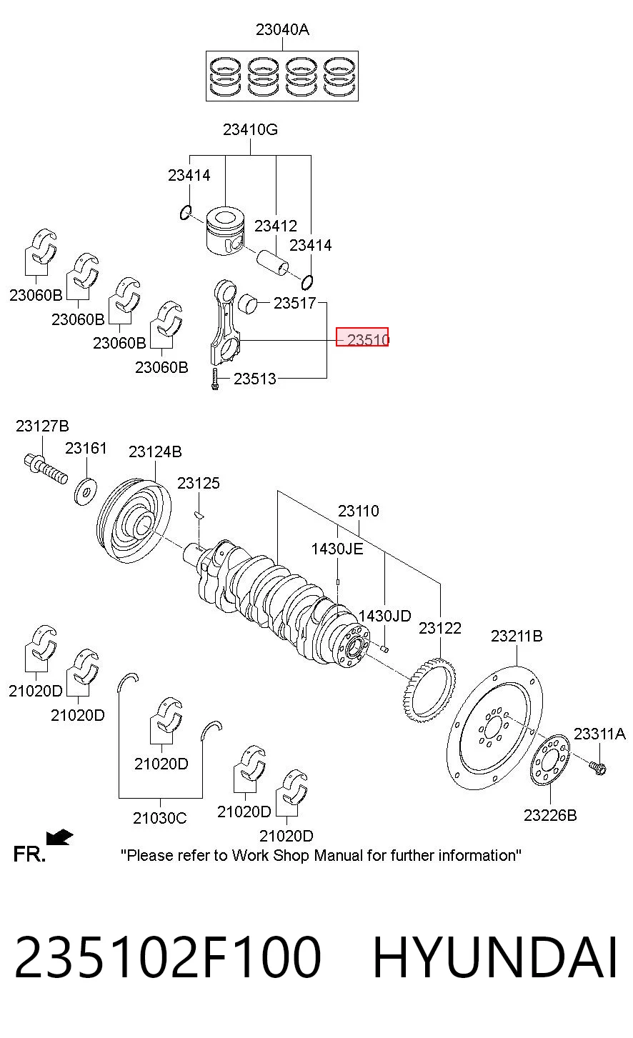235102F100 Hyundai/Kia Шатун двигателя