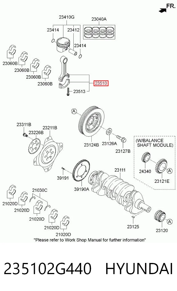 235102G440 Hyundai/Kia Шатун двигателя
