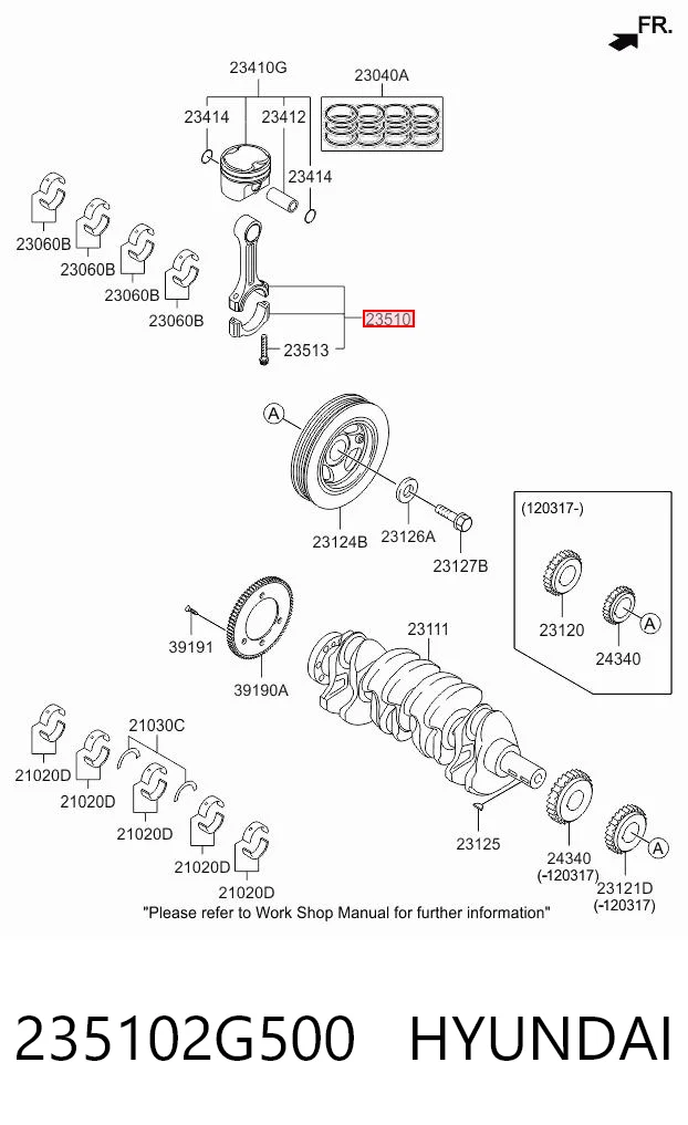 235102G500 Hyundai/Kia Шатун двигателя