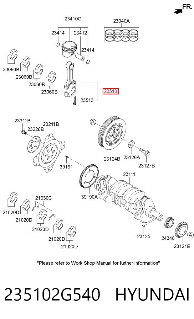 235102G540 Hyundai/Kia Шатун двигателя