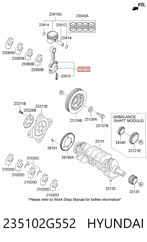 235102G552 Hyundai/Kia Шатун двигателя