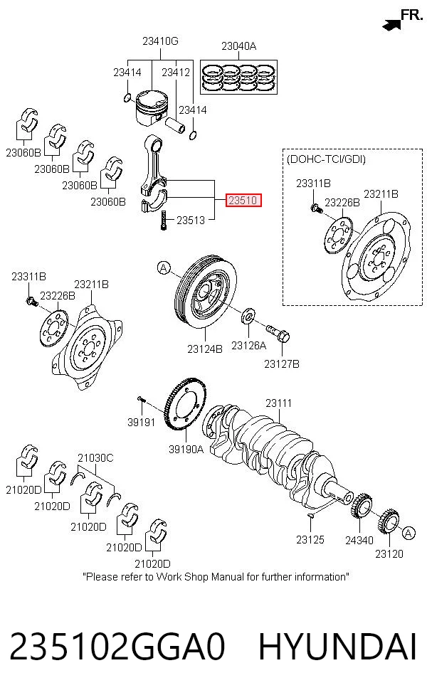 235102GGA0 Hyundai/Kia Шатун двигателя