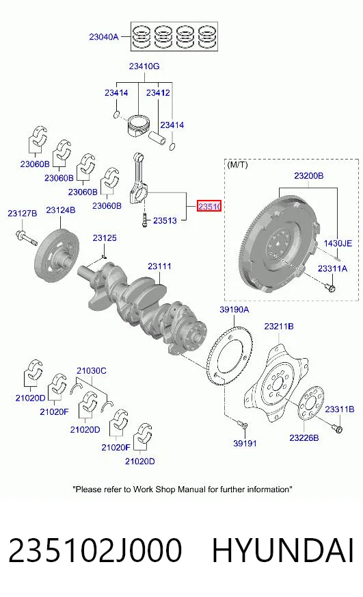 235102J000 Hyundai/Kia Шатун двигателя