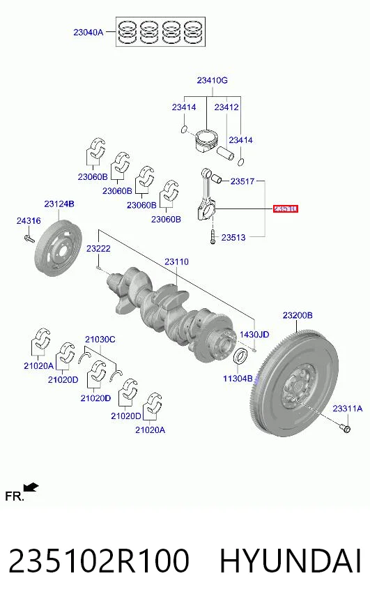 235102R100 Hyundai/Kia Шатун двигателя