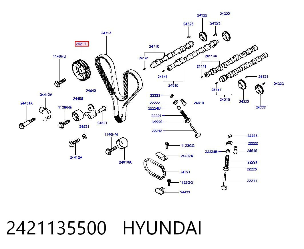 2421135500 Hyundai/Kia Регулятор фаз газораспределения