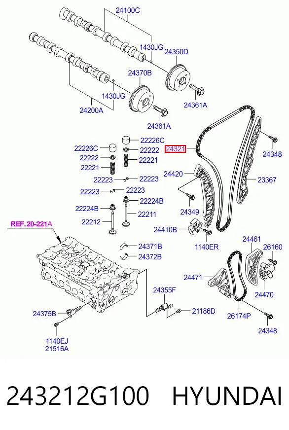 243212G100 Hyundai/Kia 