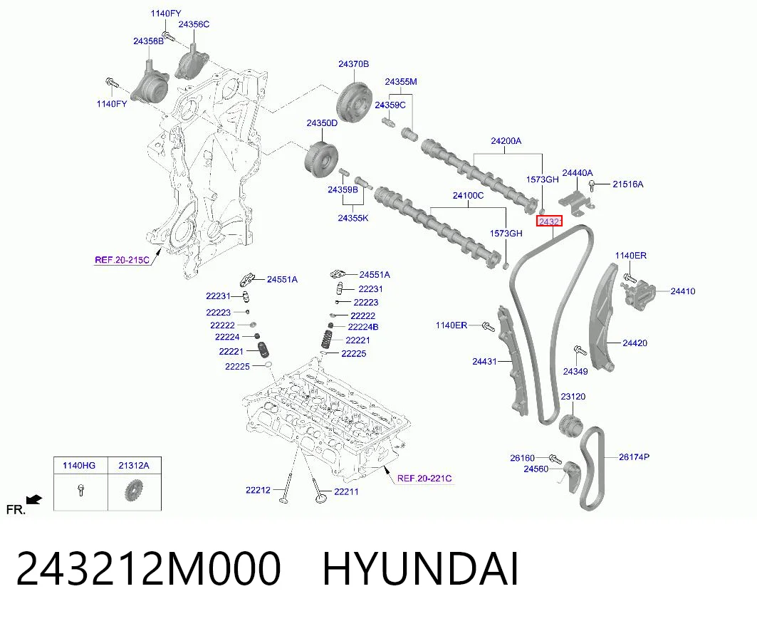 243212M000 Hyundai/Kia 