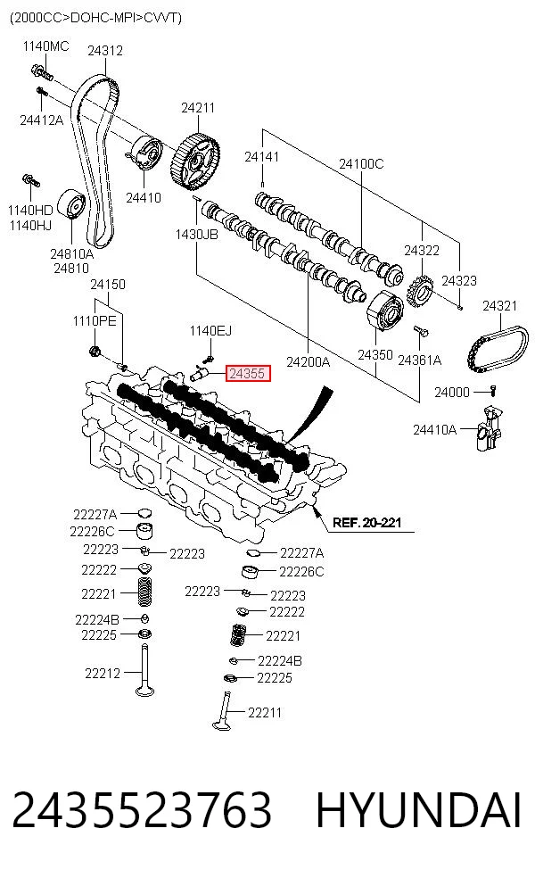 2435523763 Hyundai/Kia Клапан регулировки давления масла