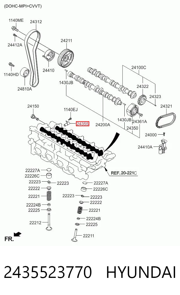 2435523770 Hyundai/Kia Клапан регулировки давления масла