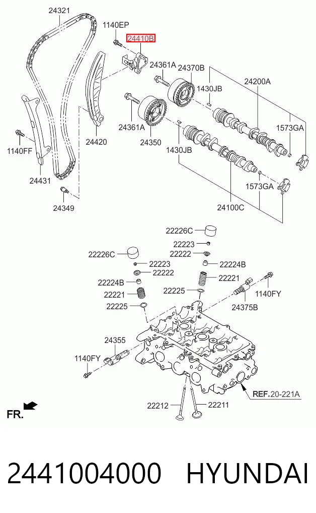 2441004000 Hyundai/Kia Гидронатяжитель цепи
