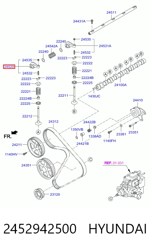 Коромысло клапана (рокер) выпускной Parts-Mall 2452942880 цена, от 14.10 USD