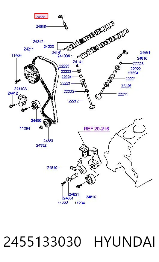 2455133030 Hyundai/Kia  Коромысло клапана