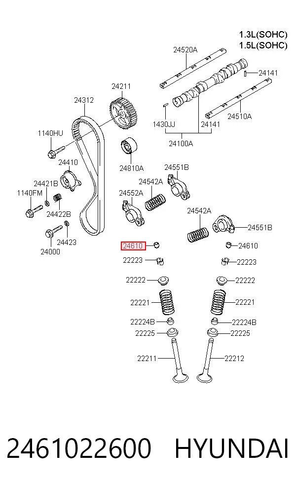 2461022600 Hyundai/Kia Гидрокомпенсатор