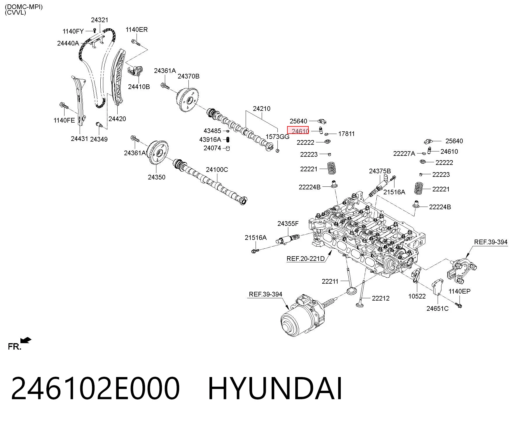 246102E000 Hyundai/Kia Гидрокомпенсатор