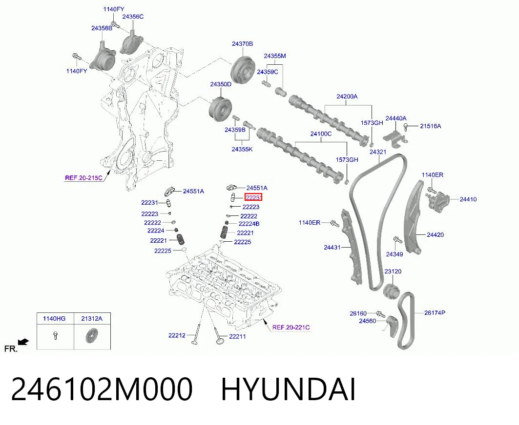246102M000 Hyundai/Kia Гидрокомпенсатор