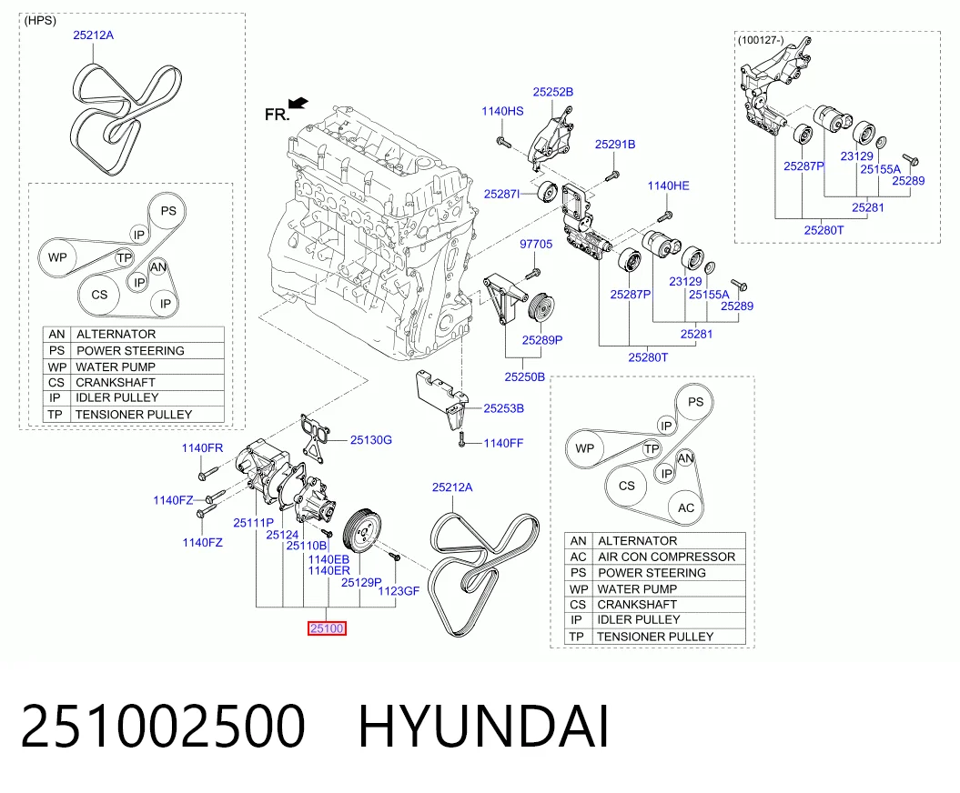 251002500 Hyundai/Kia Насос водяной